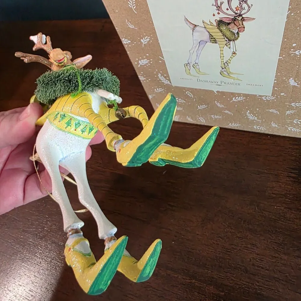 Patience Brewster Dash Away Prancer DEPT 56 Reindeer Christmas Ornament w/Box